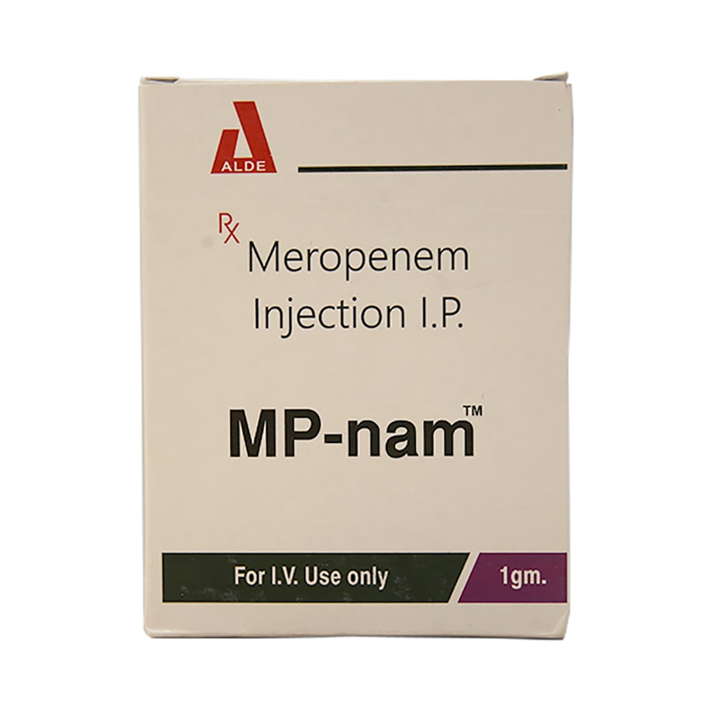 MP-Nam 1000mg Injection, Meropenem 1000mg, Price, Uses, Side Effects - Drugcarts